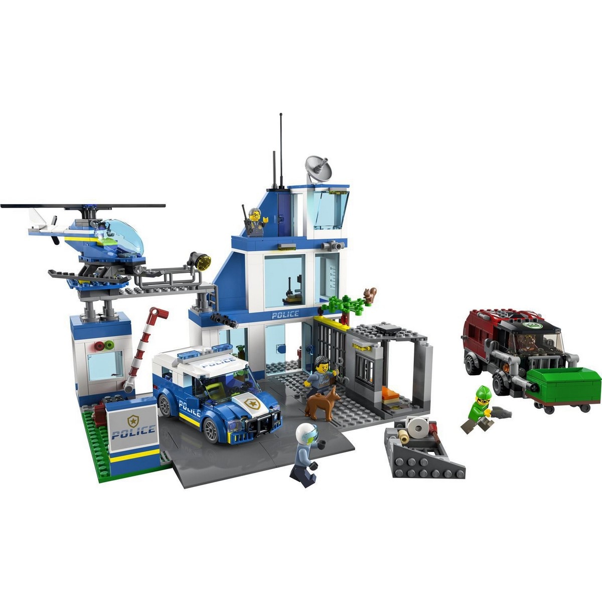 Comisaría de Policía, Set de Construcción con Cárcel y Coches de Juguete, Camión, Furgón y Helicóptero, LEGO City Police 7