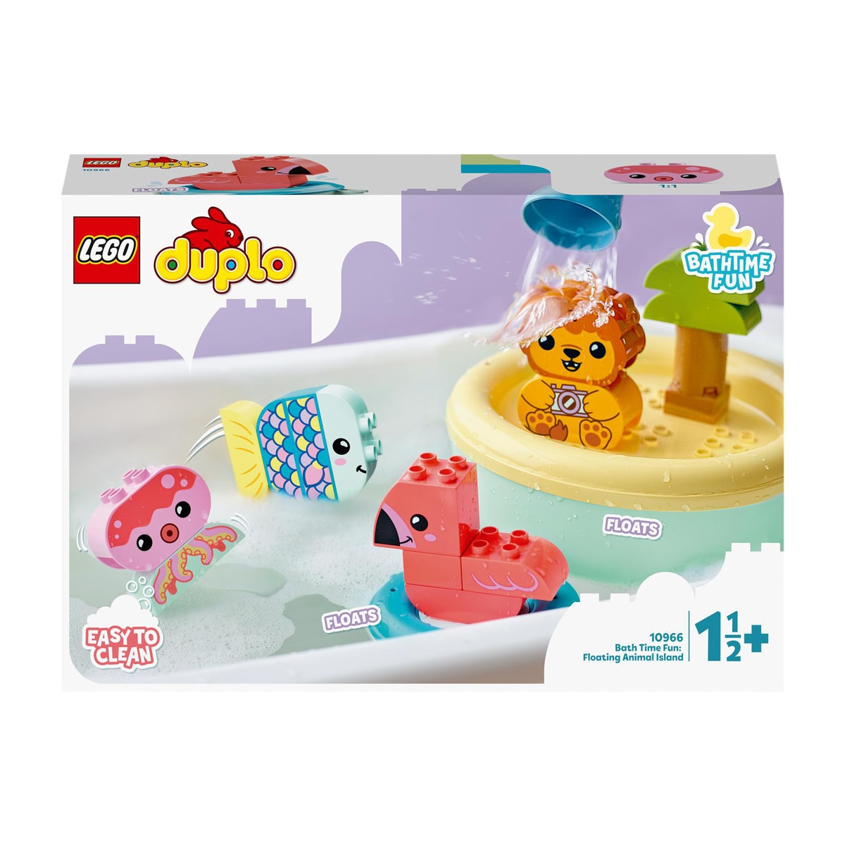 Juguetes para la Bañera Diversión en el Baño: Isla de los Animales Flotante con León LEGO DUPLO - 10966 1