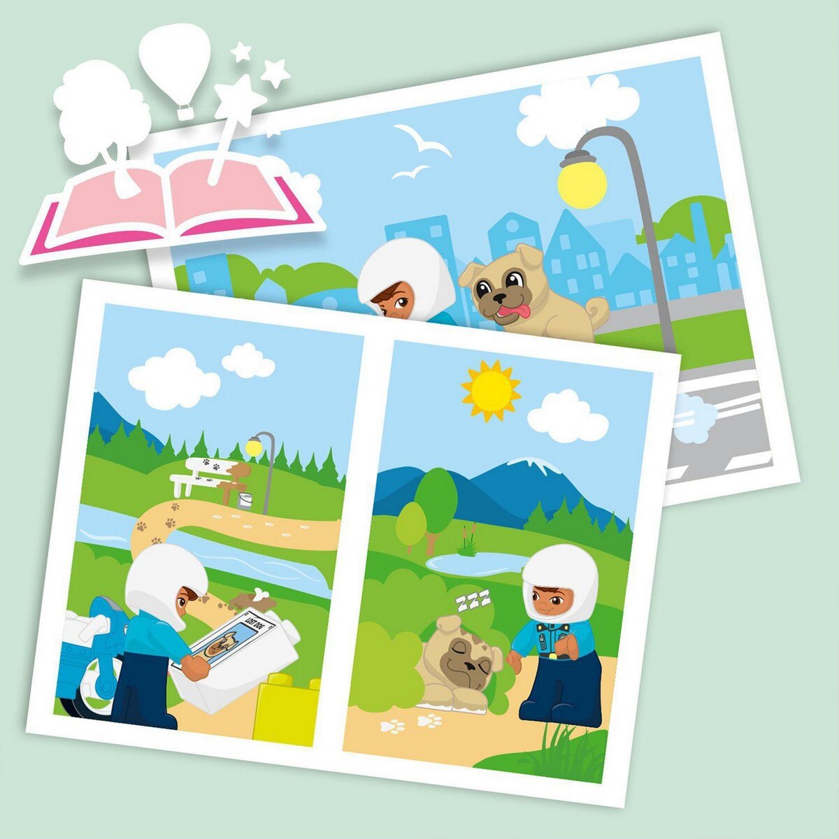 Mota da Polícia Lego Duplo 6