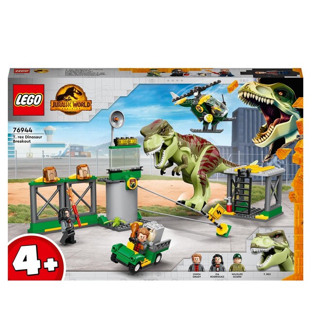 Imagen 0 de Juguete de Construcción Fuga del Dinosaurio T. Rex con Helicóptero LEGO Jurassic World - 76944