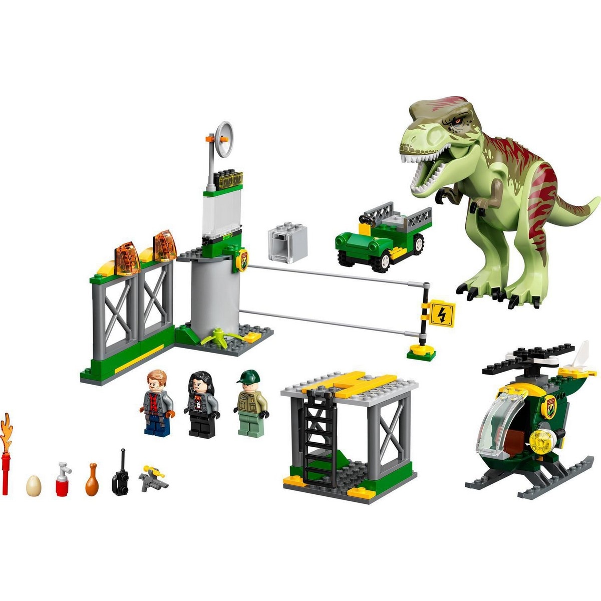 Juguete de Construcción Fuga del Dinosaurio T. Rex con Helicóptero LEGO Jurassic World - 76944 8