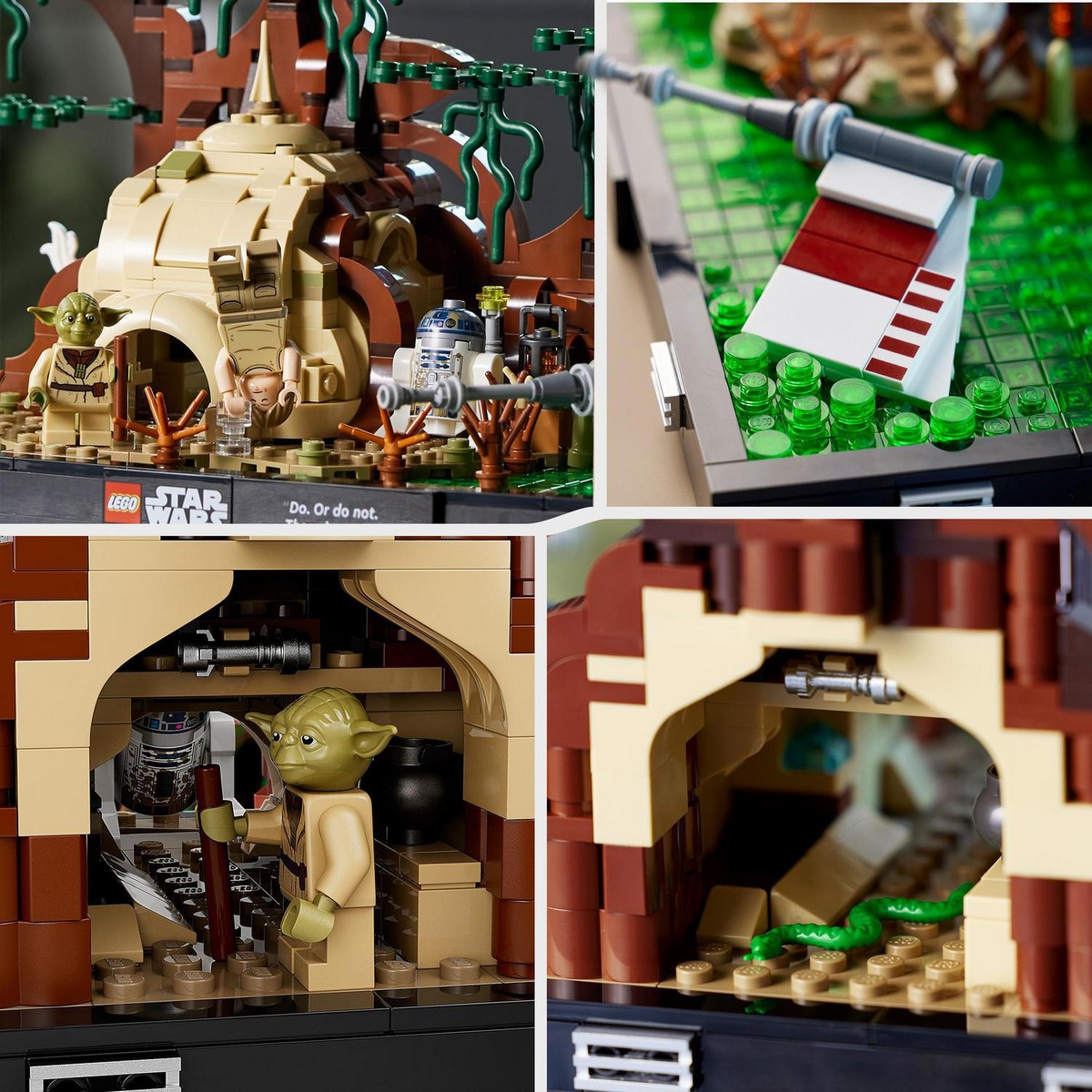 Maqueta para Construir Diorama: Entrenamiento Jedi en Dagobah con Yoda y Luke Skywalker LEGO Star Wars - 75330 4