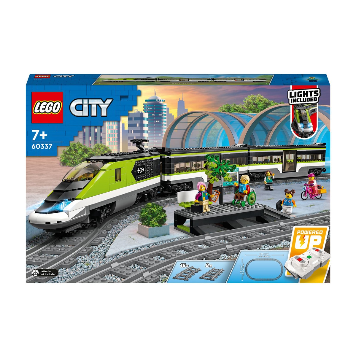 LEGO – Juguete Teledirigido para Construir Tren de Pasajeros de Alta Velocidad con Vías, Luces y Mini Figuras LEGO City Trains.