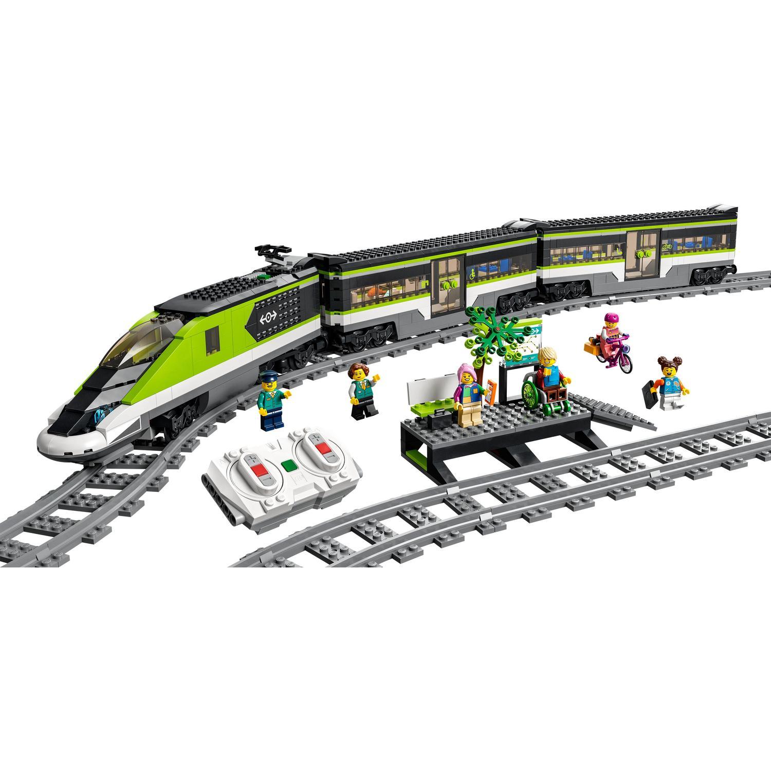 Juguete Teledirigido para Construir Tren de Pasajeros de Alta Velocidad con Vías, Luces y Mini Figuras LEGO City Trains - 60337 7