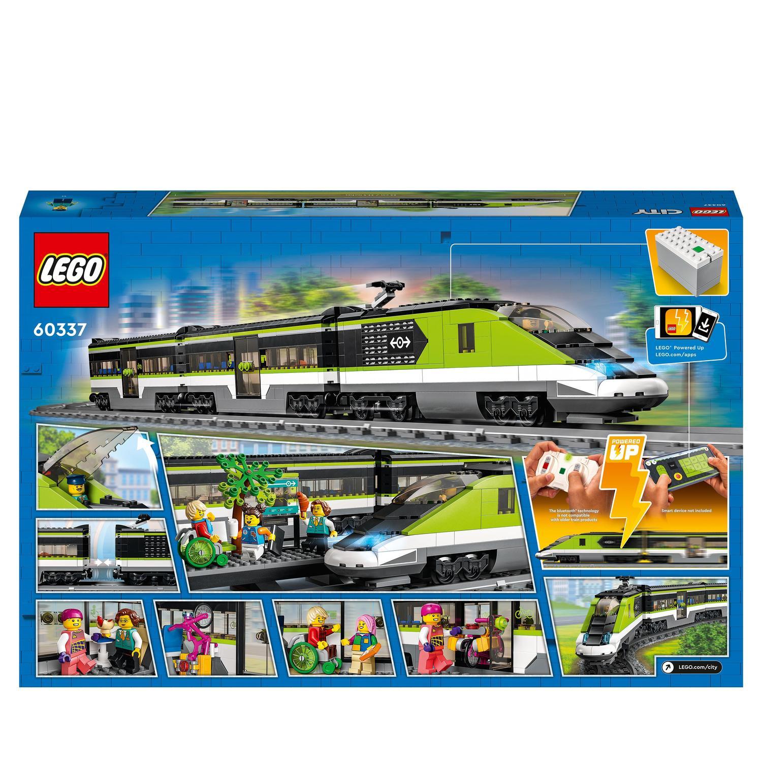 Juguete Teledirigido para Construir Tren de Pasajeros de Alta Velocidad con Vías, Luces y Mini Figuras LEGO City Trains - 60337 8