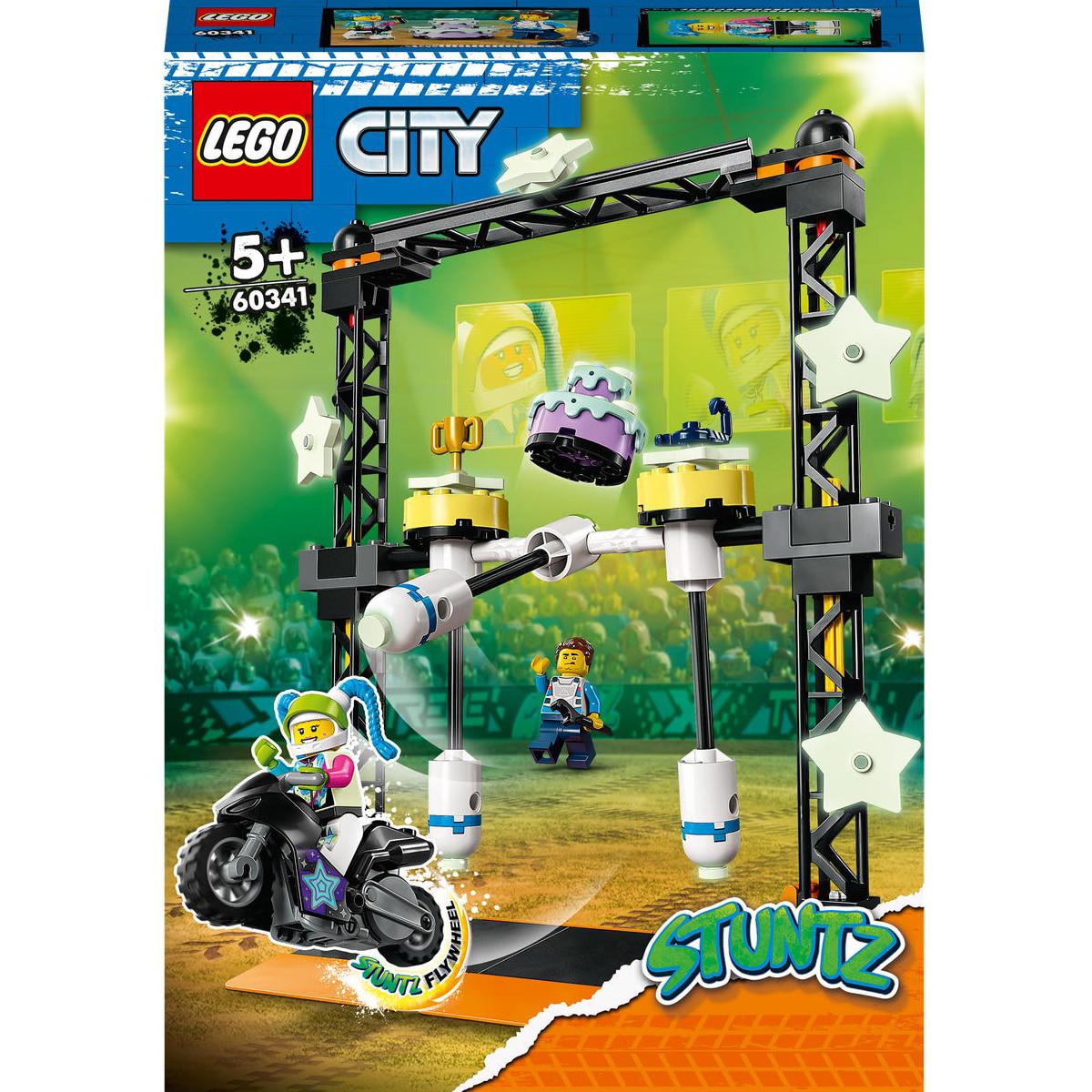 Imagen 0 de Juguete de Construcción Desafío Acrobático: Derribo con Moto LEGO City Stuntz - 60341