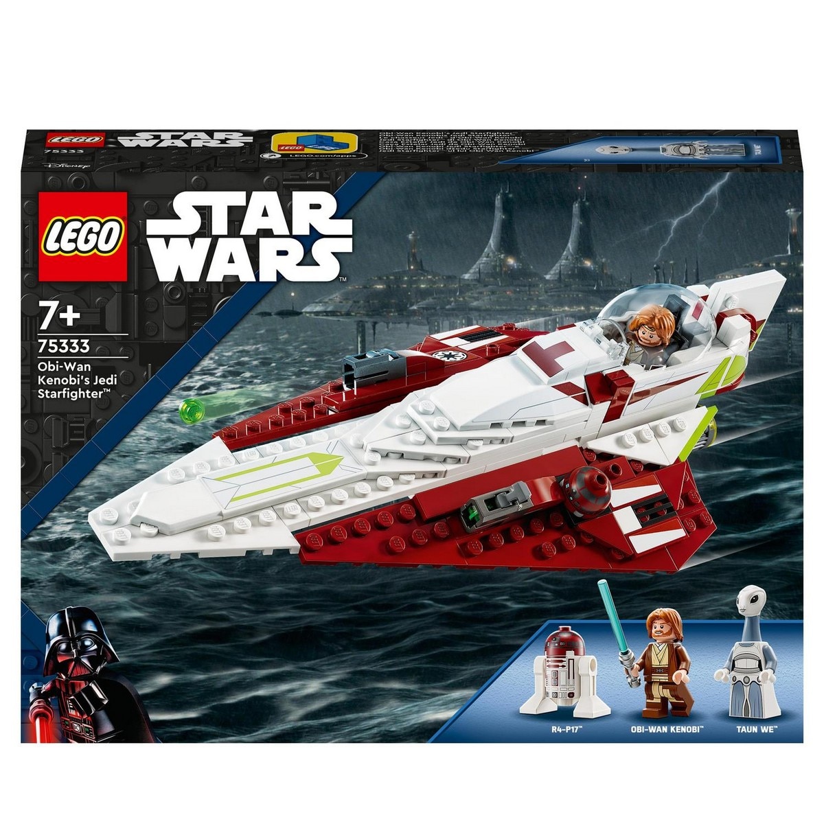 Juguete de Construcción Caza Estelar Jedi de Obi-Wan Kenobi con Espada Láser LEGO Star Wars - 75333 1