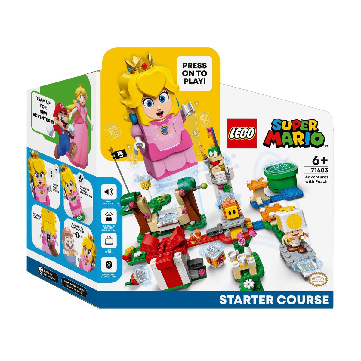 Juguete de Construcción Pack Inicial: Aventuras con Peach Princesa y Toad LEGO Super Mario - 71403 1
