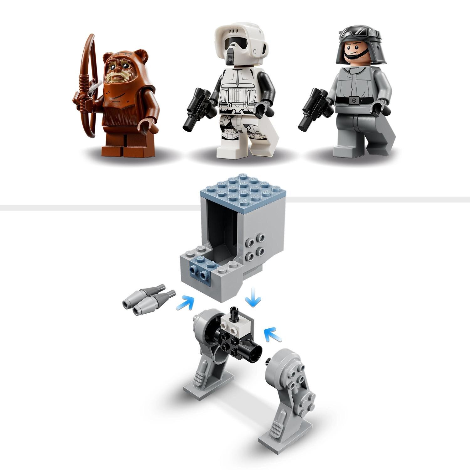 Imagen 5 de Juguete de Construcción LEGO AT-ST con Speeder y Guarida Ewok de LEGO Star Wars - 75332