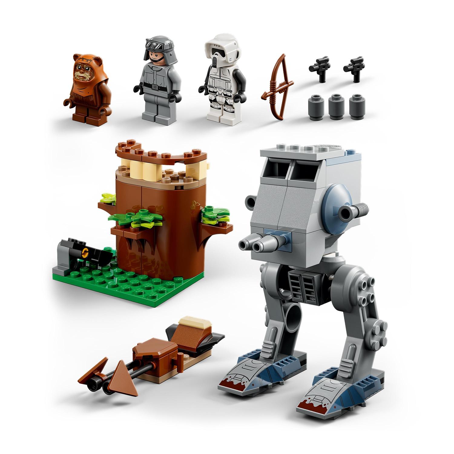 Imagen 6 de Juguete de Construcción LEGO AT-ST con Speeder y Guarida Ewok de LEGO Star Wars - 75332
