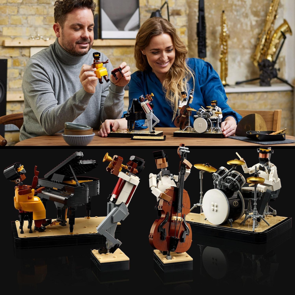 Modelo de Construcción Escenario con Cuarteto de Jazz e