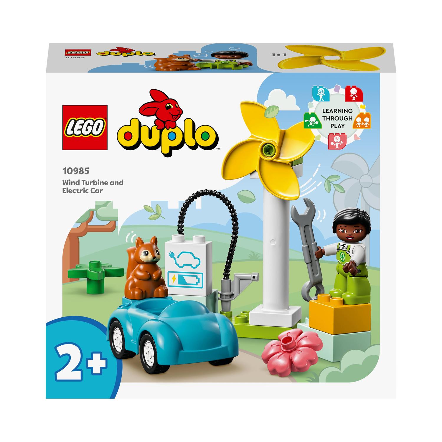 Juguete de Aprendizaje Aerogenerador y Coche Eléctrico para Construir LEGO DUPLO - 10985 1