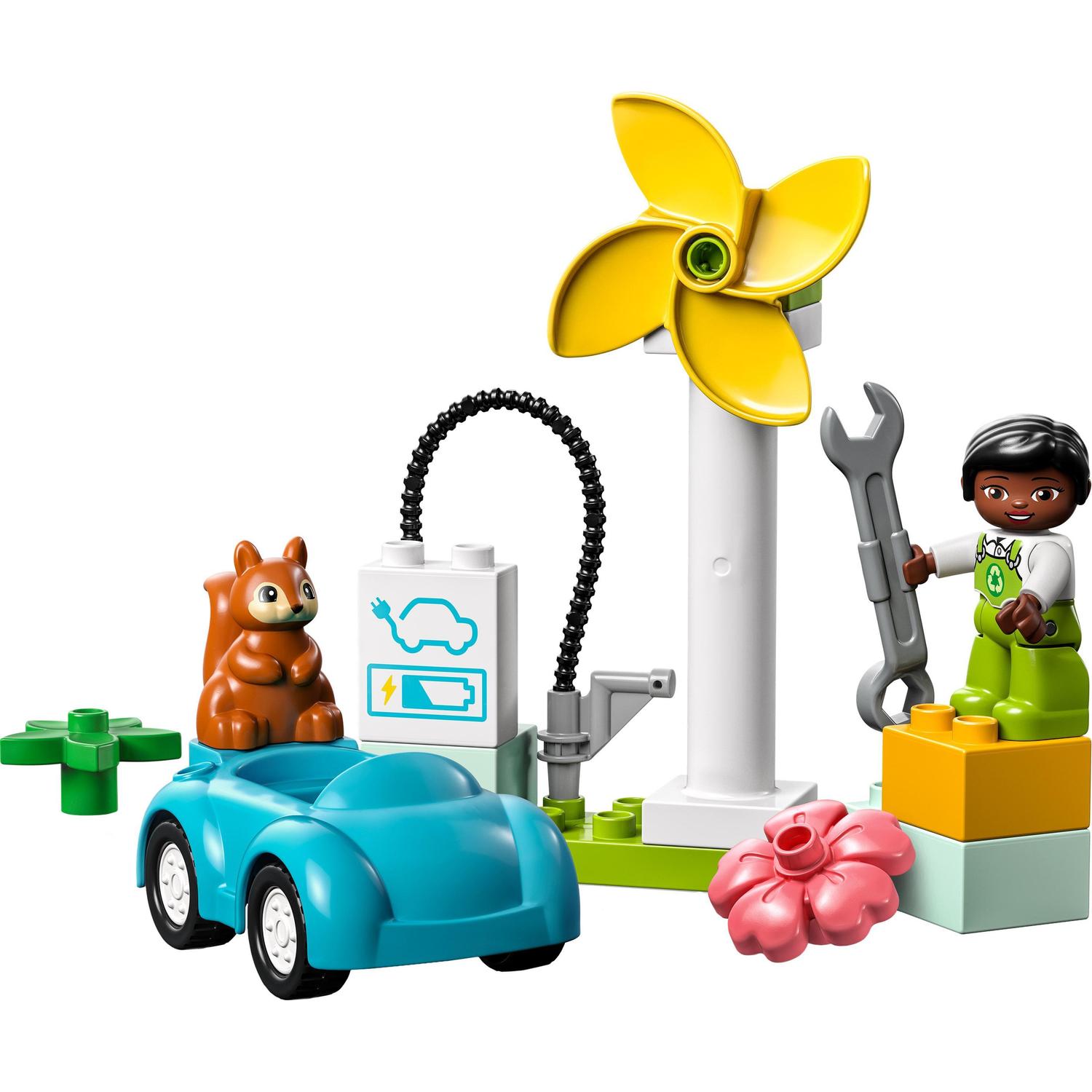 Juguete de Aprendizaje Aerogenerador y Coche Eléctrico para Construir LEGO DUPLO - 10985 7