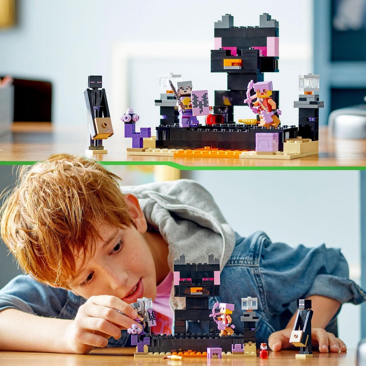 Juego de Acción y Batalla para Construir El Combate en el End con Guerreros PVP LEGO Minecraft - 21242 2