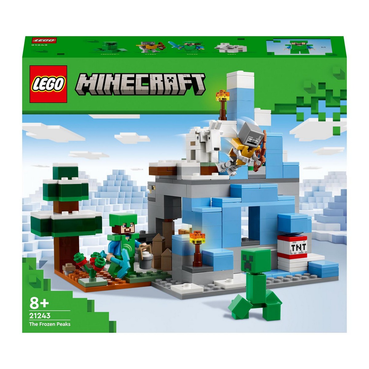 Juguete de Construcción Los Picos de Hielo de Steve con Cueva y Espada de Diamante LEGO Minecraft - 21243 1