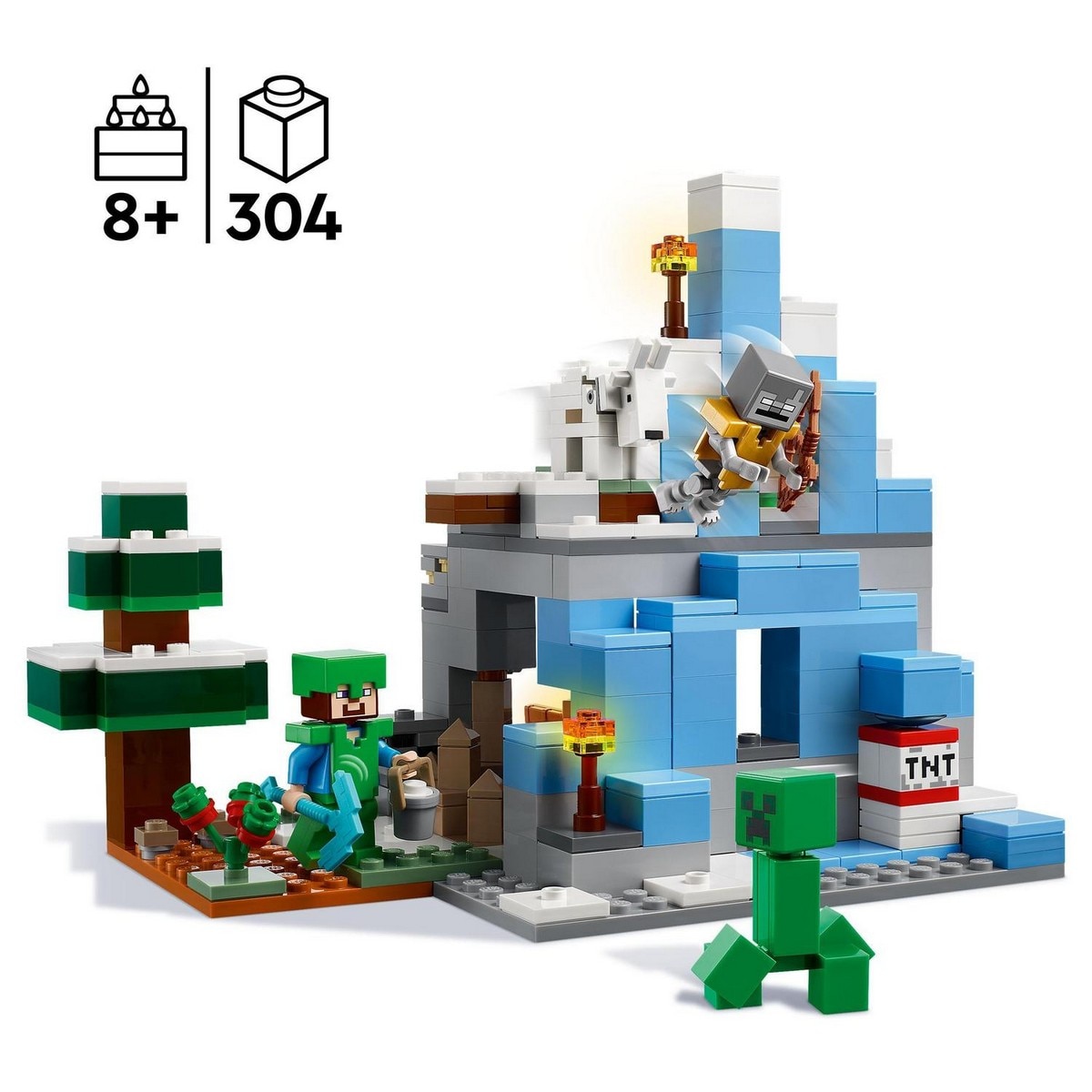 Juguete de Construcción Los Picos de Hielo de Steve con Cueva y Espada de Diamante LEGO Minecraft - 21243 3