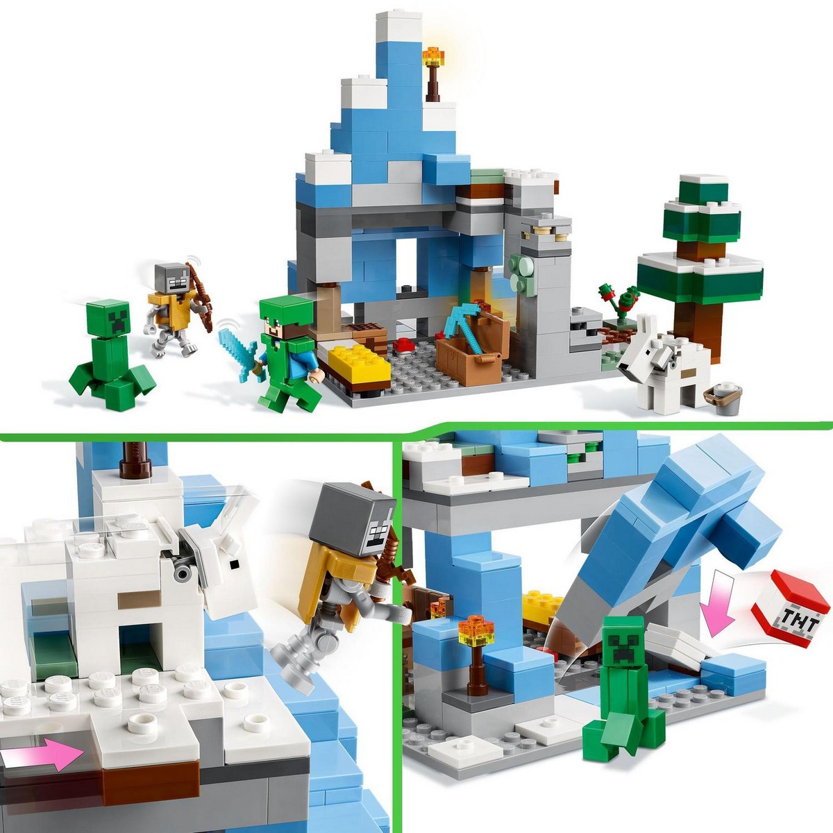 Juguete de Construcción Los Picos de Hielo de Steve con Cueva y Espada de Diamante LEGO Minecraft - 21243 4