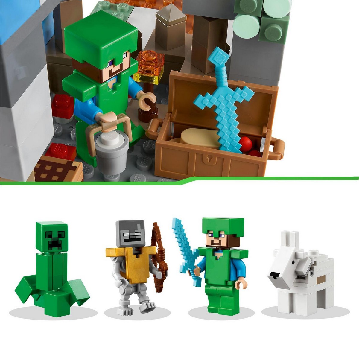 Juguete de Construcción Los Picos de Hielo de Steve con Cueva y Espada de Diamante LEGO Minecraft - 21243 5