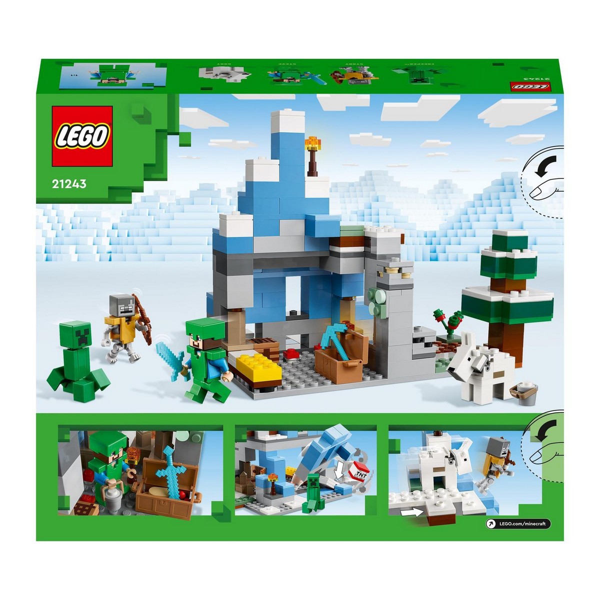 Juguete de Construcción Los Picos de Hielo de Steve con Cueva y Espada de Diamante LEGO Minecraft - 21243 8