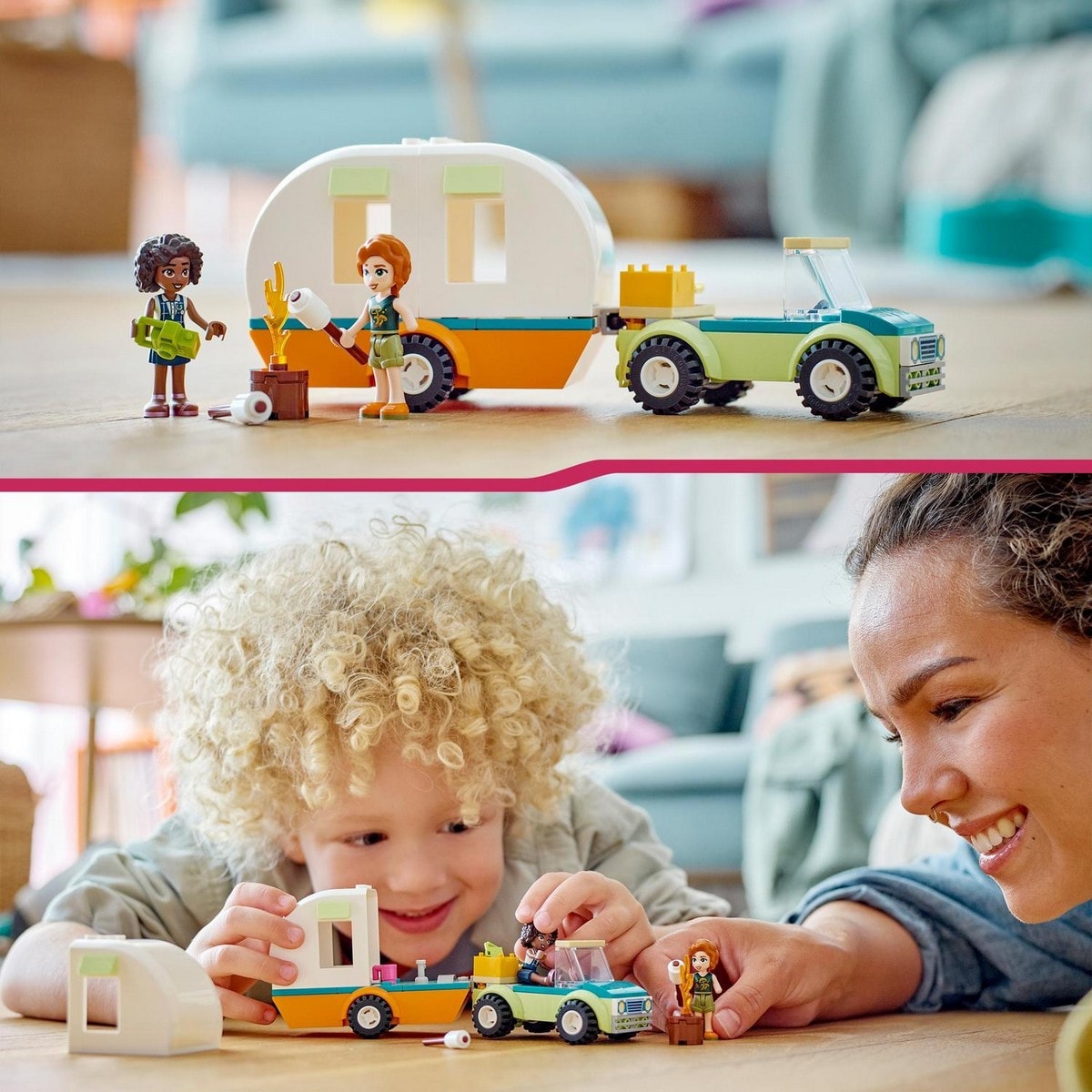 Coche de Juguete y Caravana para Construir Excursión de Vacaciones LEGO Friends 2
