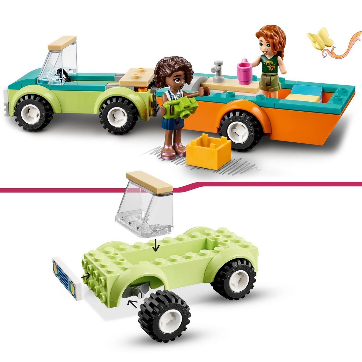 Coche de Juguete y Caravana para Construir Excursión de Vacaciones LEGO Friends 5