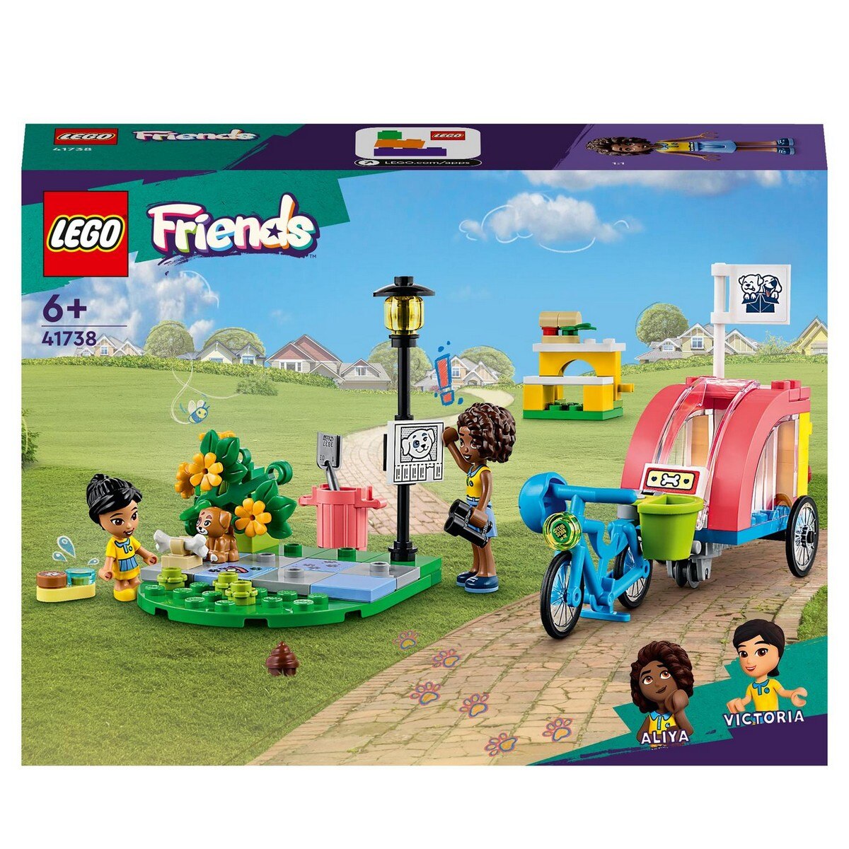 Juguetes de Animales Bici de Rescate Canino con Mini Muñecas LEGO Friends - 41738 1