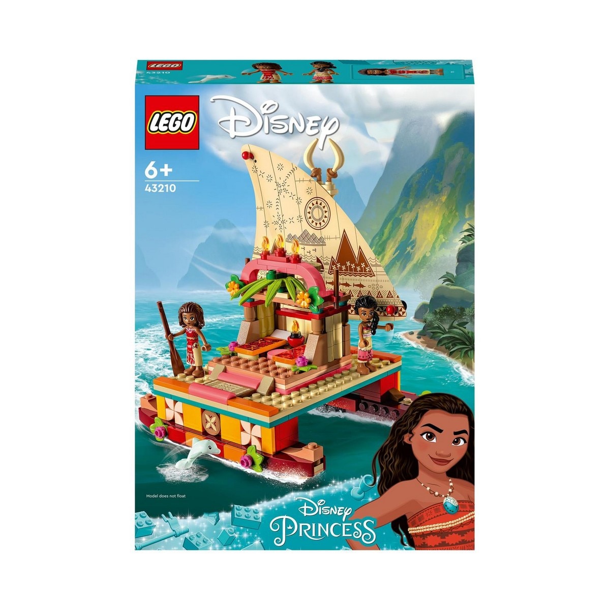 LEGO – Juguete de Construcción Barco Aventurero de Vaiana y Sina LEGO Disney Princesas.