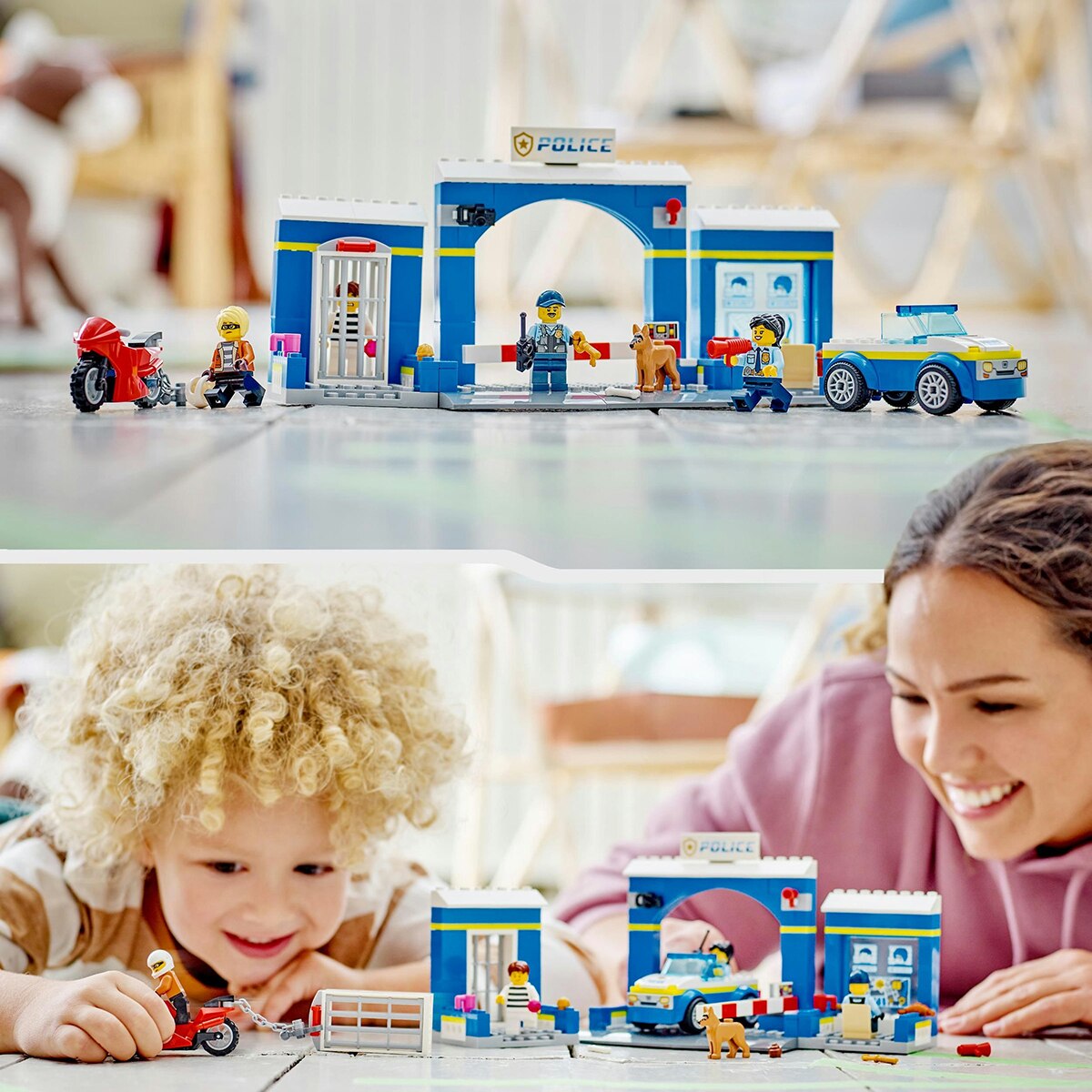 Juguete de Construcción Persecución en la Comisaría de Policía con Moto y Mini Figuras LEGO City 4