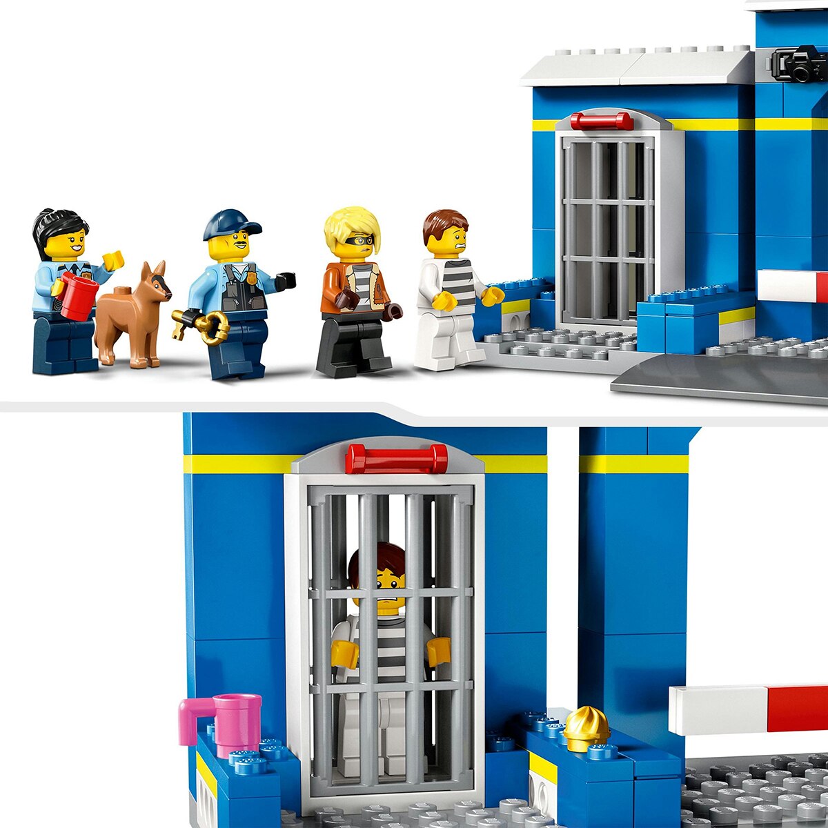 Juguete de Construcción Persecución en la Comisaría de Policía con Moto y Mini Figuras LEGO City 6