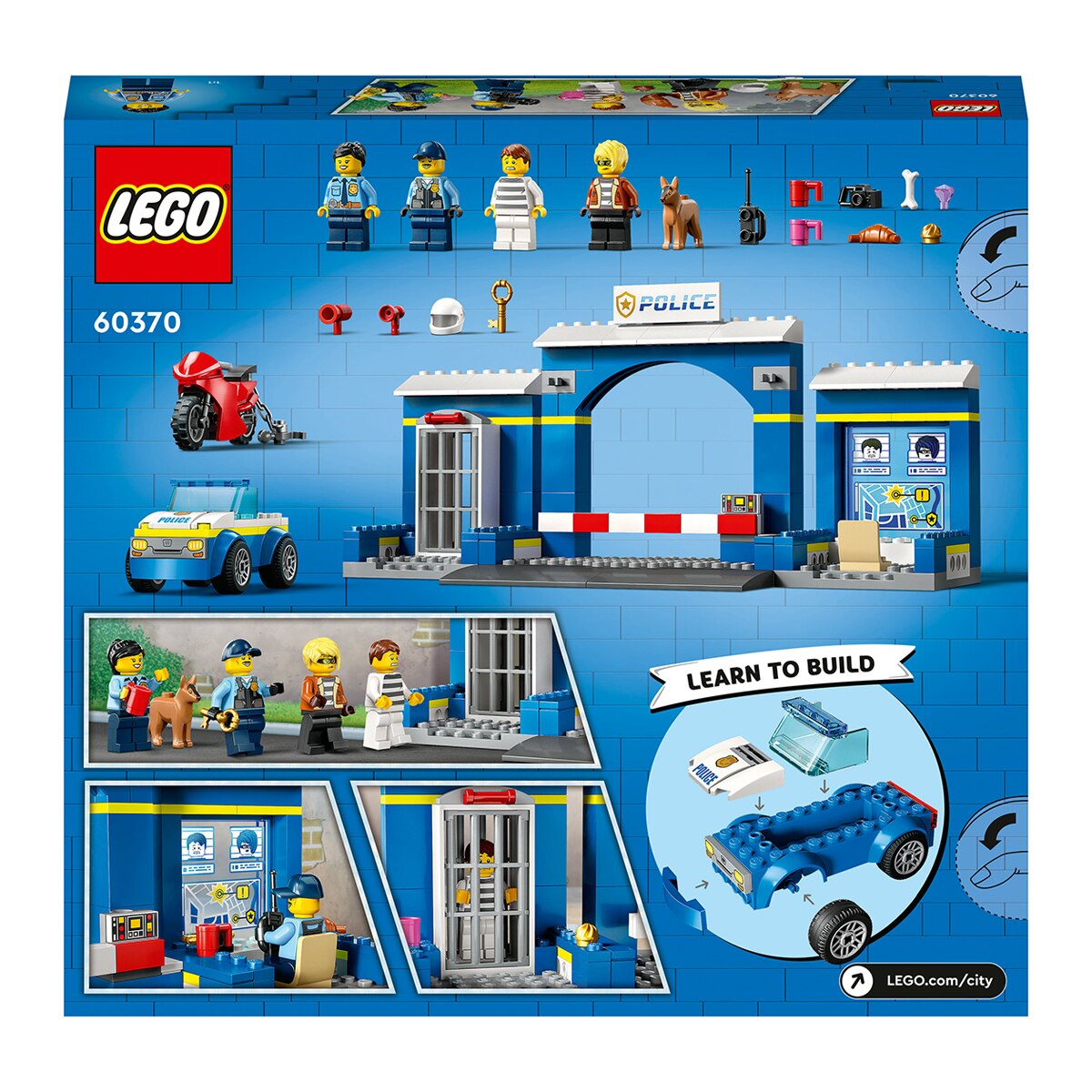 Juguete de Construcción Persecución en la Comisaría de Policía con Moto y Mini Figuras LEGO City 10