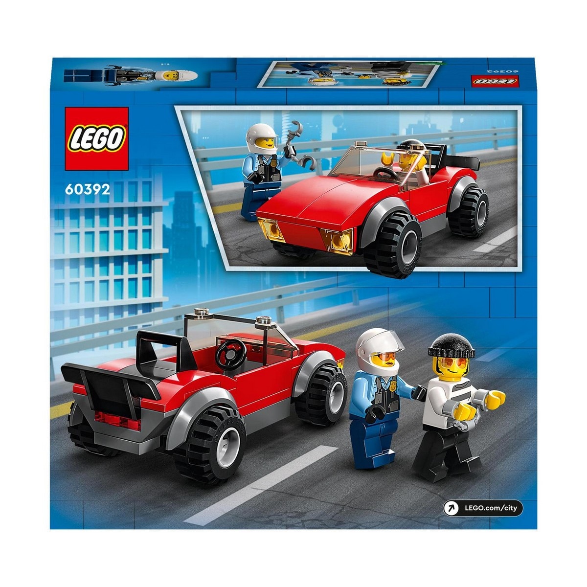 Juguete de Construcción Moto de Policía y Coche a la Fuga con Dinero de Mentira de LEGO City - 60392 8