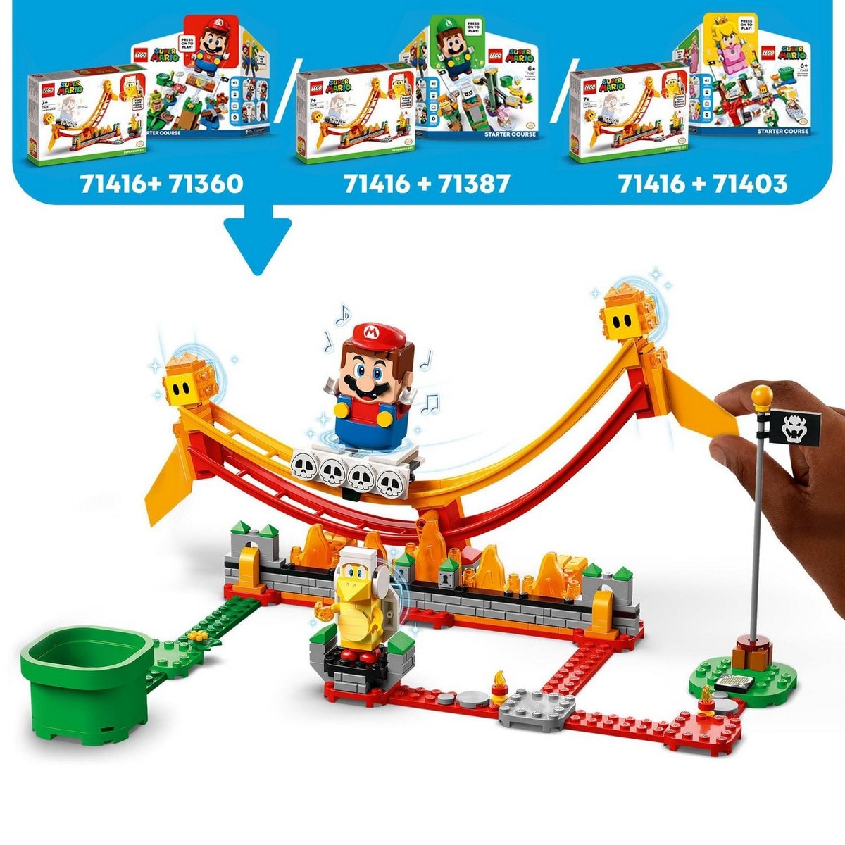 Juguete de Construcción Set de Expansión: Gran ola de lava para Pack Inicial LEGO Super Mario 4