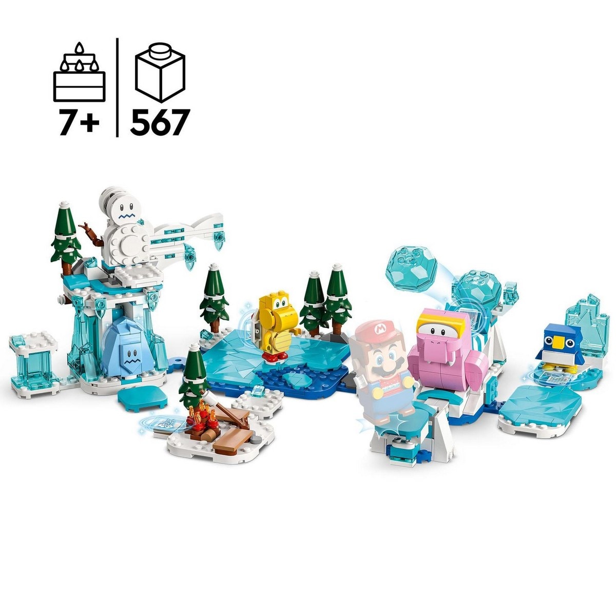 Juguete de Construcción Set de Expansión: Aventura en la nieve de la Morsik para Pack Inicial LEGO Super Mario 3