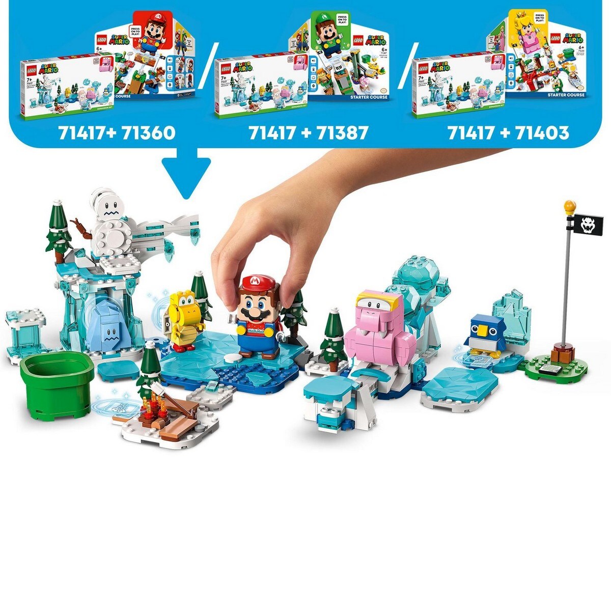 Juguete de Construcción Set de Expansión: Aventura en la nieve de la Morsik para Pack Inicial LEGO Super Mario 4