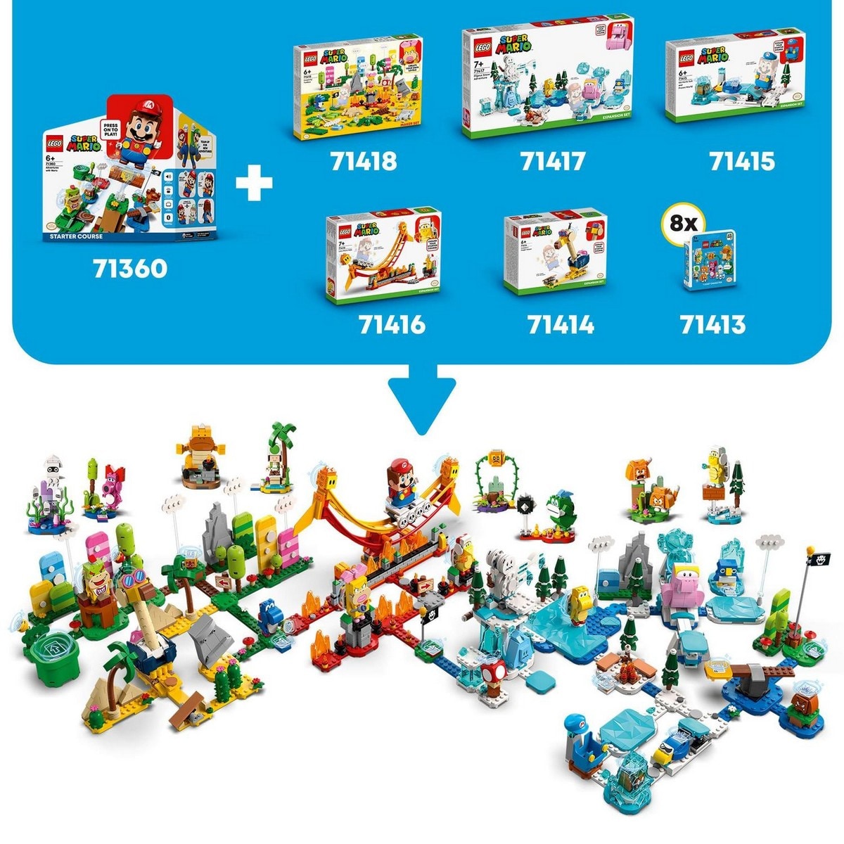 Juguete de Construcción Set de Expansión: Aventura en la nieve de la Morsik para Pack Inicial LEGO Super Mario 7