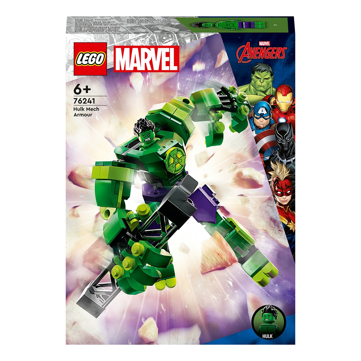 Figura de Acción para Construir Armadura Robótica de Hulk LEGO Marvel - 76241 1
