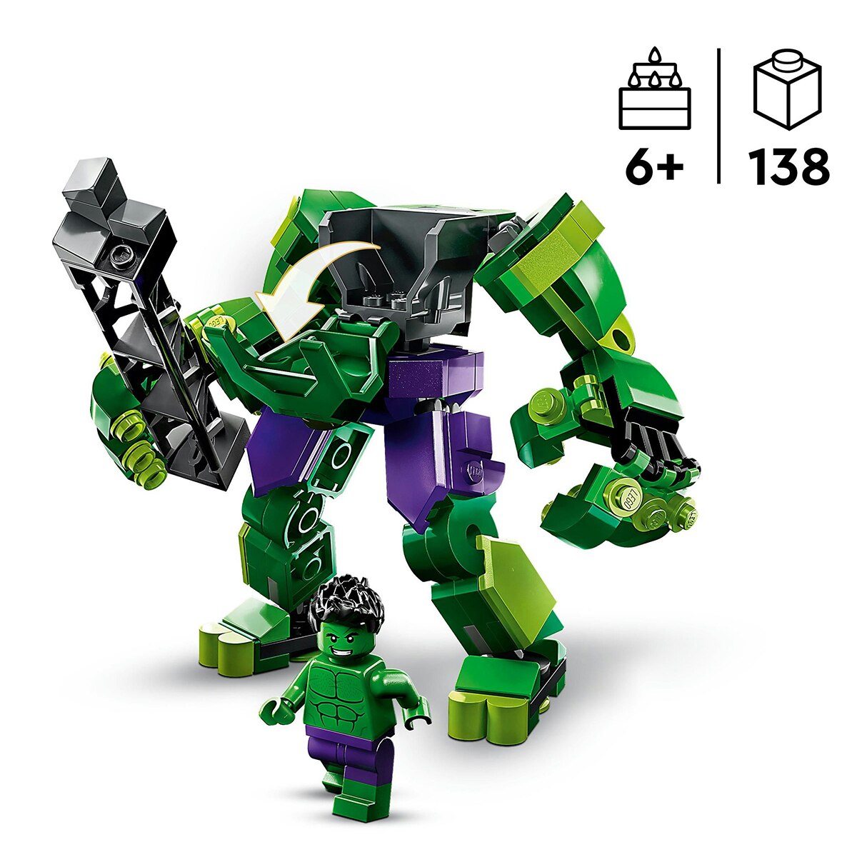 Figura de Acción para Construir Armadura Robótica de Hulk LEGO Marvel - 76241 4