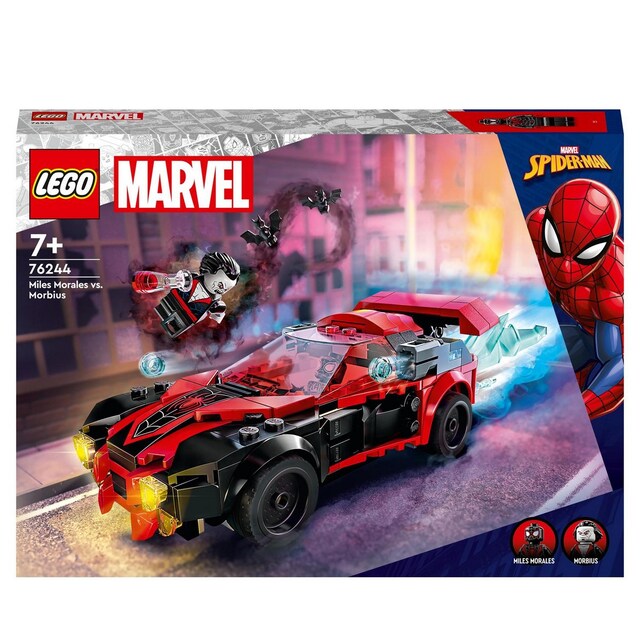 Coche de Juguete de Spider-Man para Construir Miles Morales vs. Morbius LEGO Marvel
