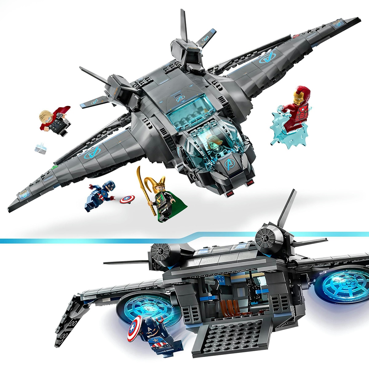 Avión de Juguete para Construir Quinjet de los Vengadores con Mini figuras de Superhéroes LEGO Marvel - 76248 6