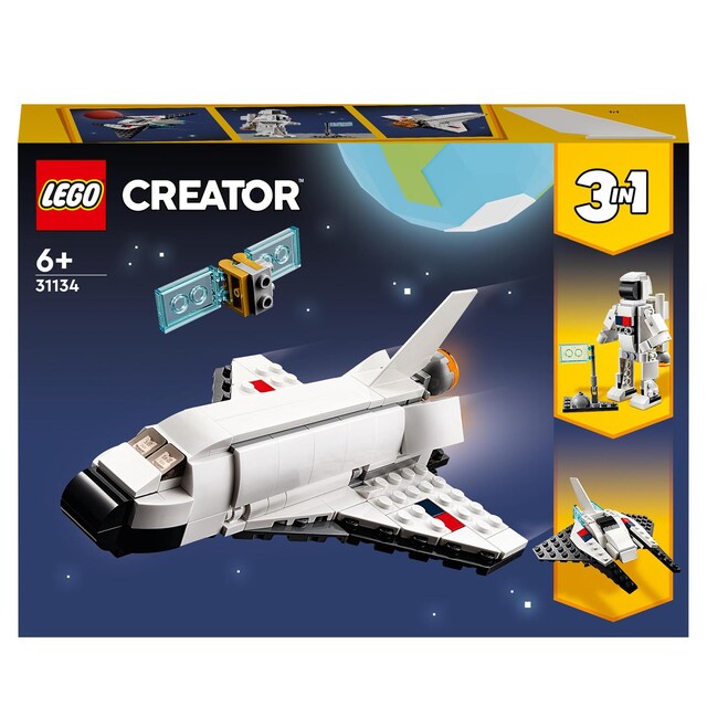 Juguete de Construcción Lanzadera Espacial y Nave Espacial o Figura de Astronauta LEGO Creator 3 en 1