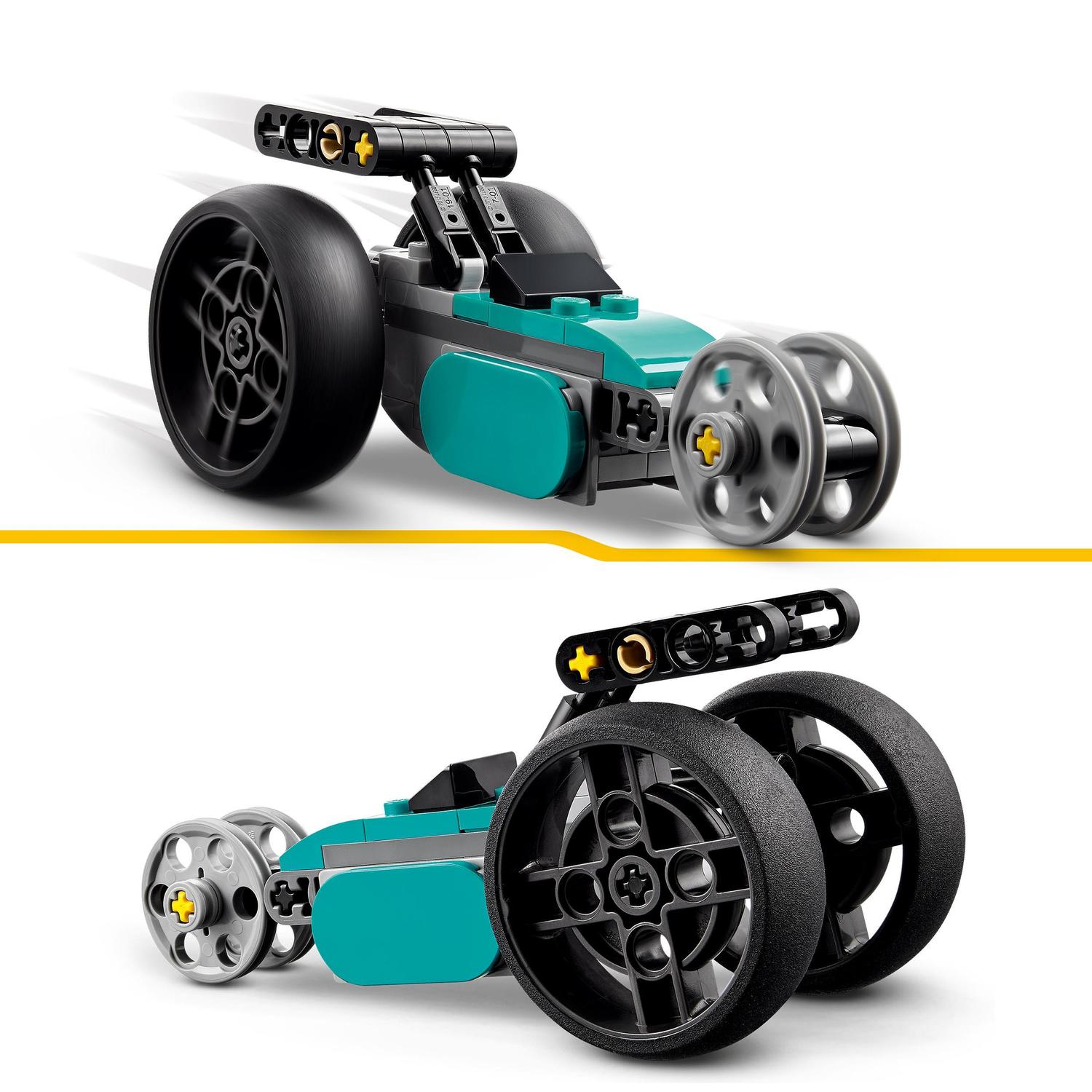 Juguete de Construcción de Vehículos Moto Clásica o Coche Dragster LEGO Creator 3 en 1 - 31135 5