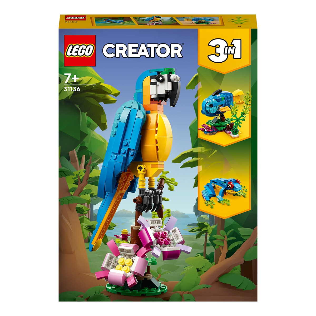 Imagen 0 de Animales de Juguete para Construir Loro Exótico LEGO Creator 3 en 1 - 31136