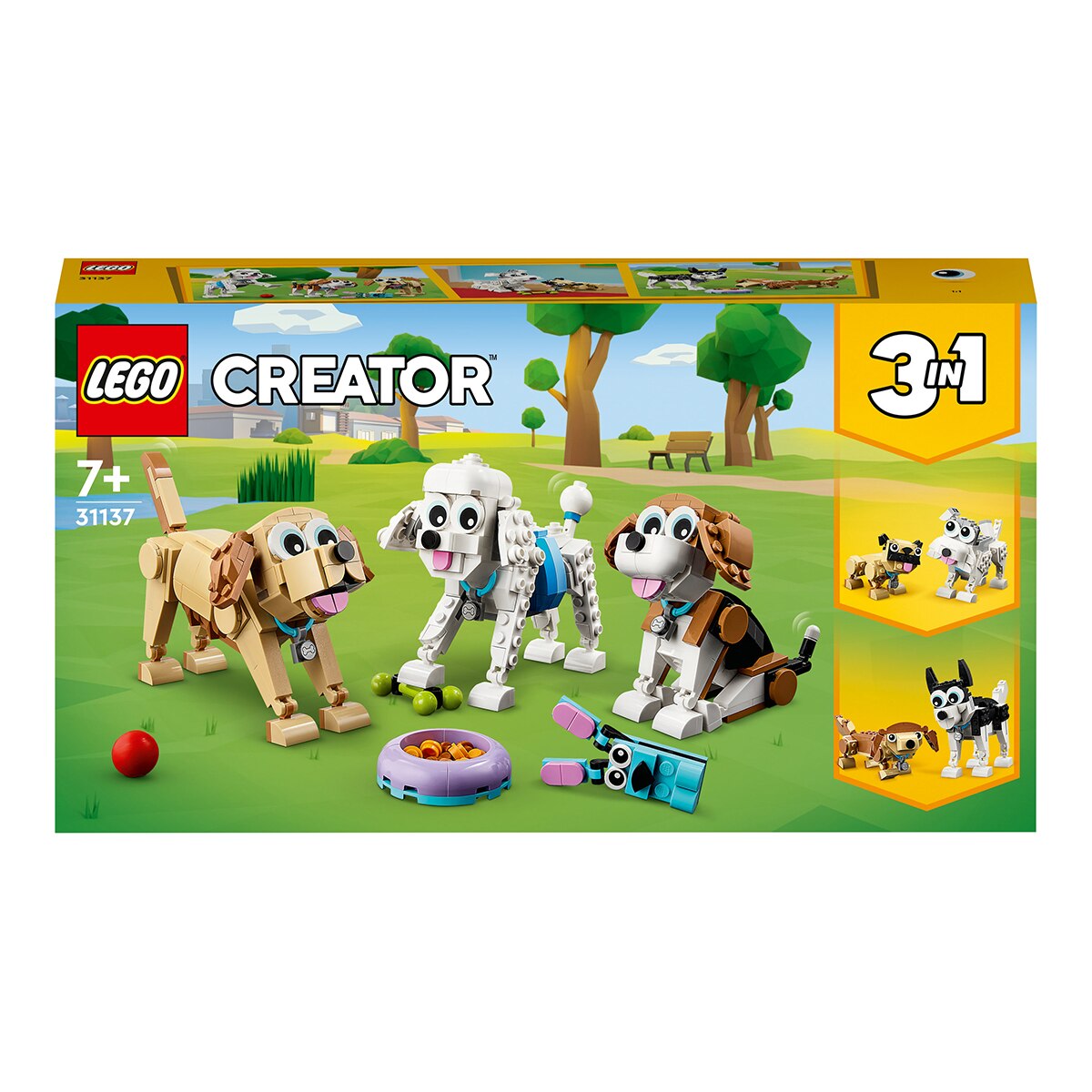 LEGO – Animales de Juguete para Construir Perros Adorables y Accesorios LEGO Creator 3 en 1.