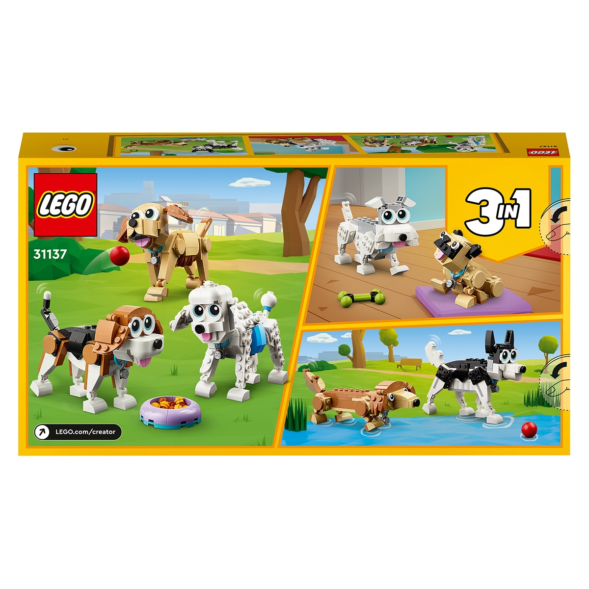 Animales de Juguete para Construir Perros Adorables y Accesorios LEGO Creator 3 en 1 - 31137 10