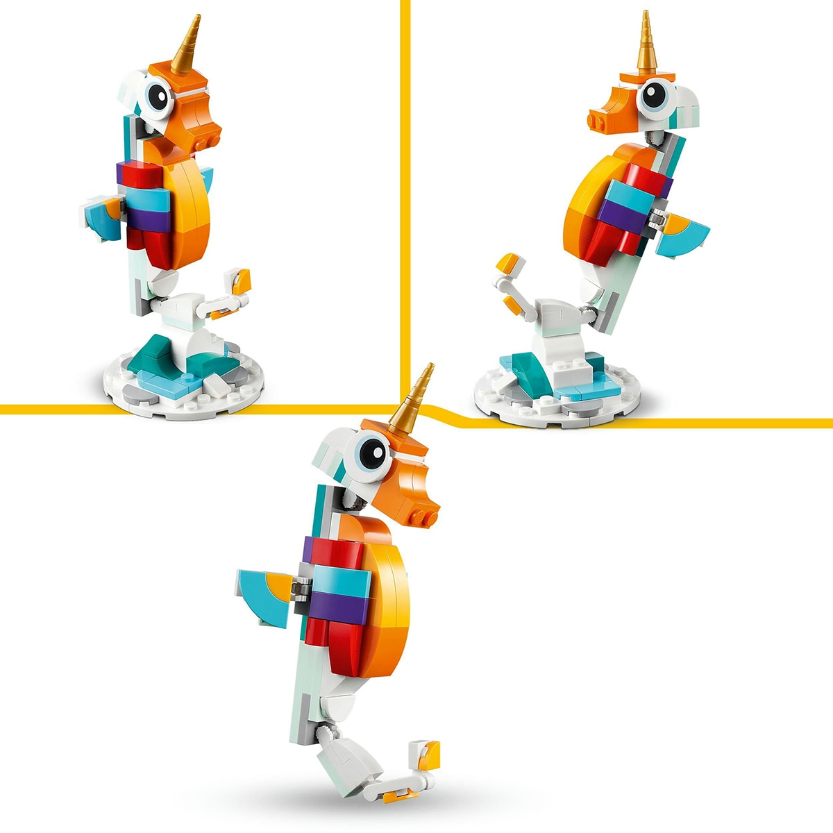 Animales de Juguete para Construir Unicornio Mágico y Pavo Real LEGO Creator 3 en 1 - 31140 7