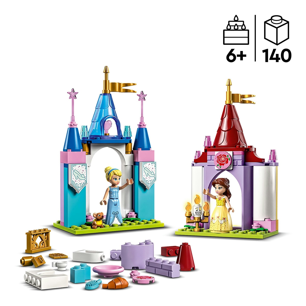 Juguete de Construcción Castillos Creativos de Bella y Cenicienta LEGO Disney Princess - 43219 5