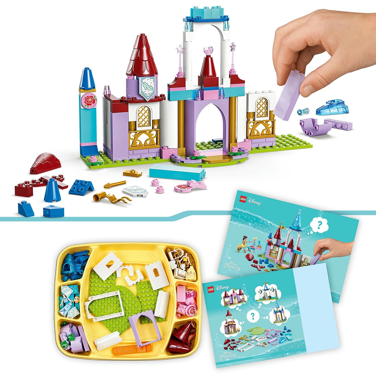 Juguete de Construcción Castillos Creativos de Bella y Cenicienta LEGO Disney Princess - 43219 6