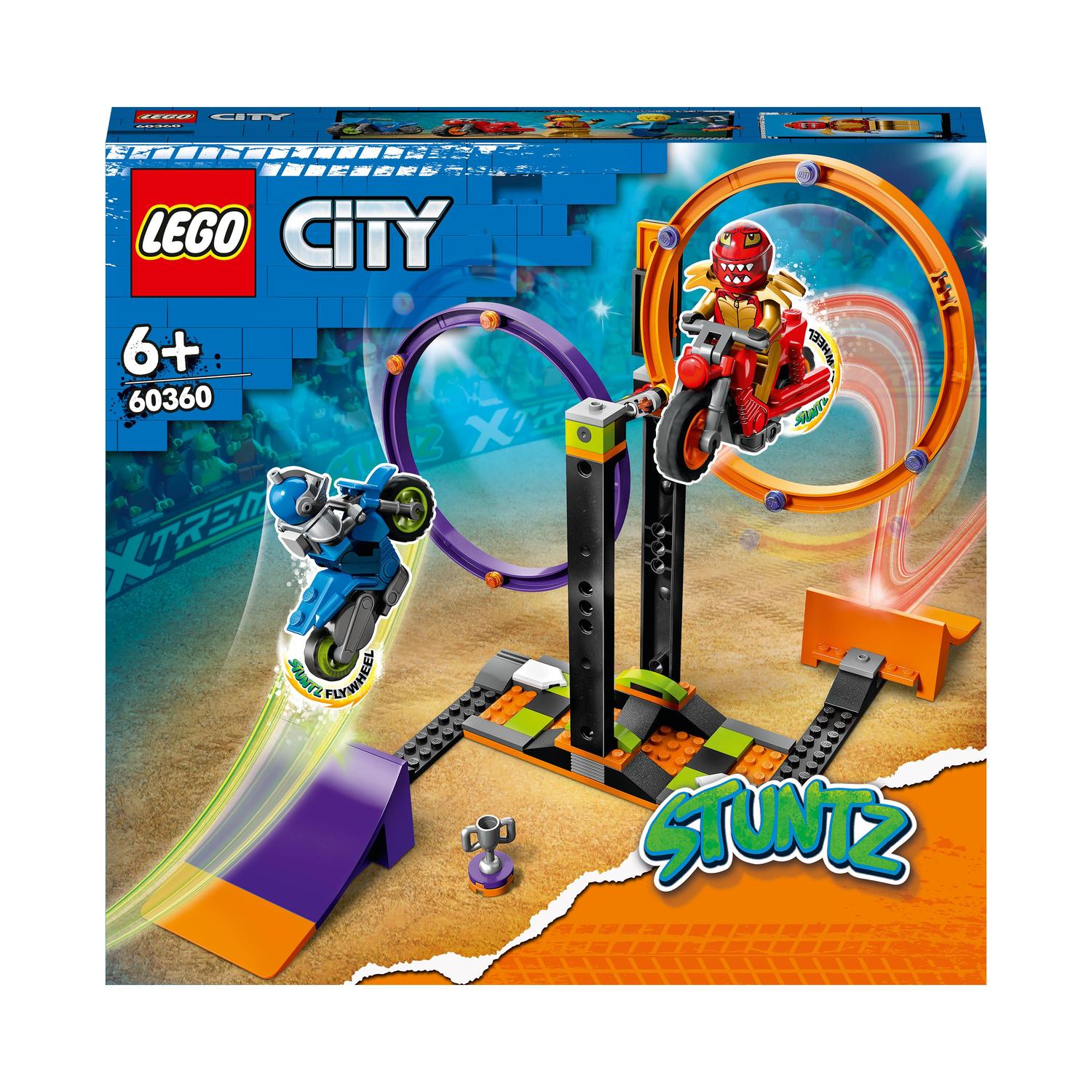 Motos de Juguete y Desafío Acrobático: Anillos Giratorios 1 o 2 Jugadores LEGO City Stuntz - 60360 1