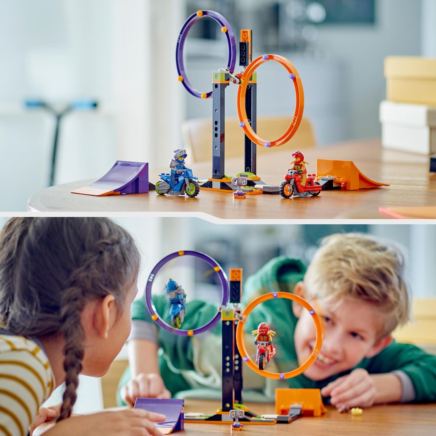 Motos de Juguete y Desafío Acrobático: Anillos Giratorios 1 o 2 Jugadores LEGO City Stuntz - 60360 2