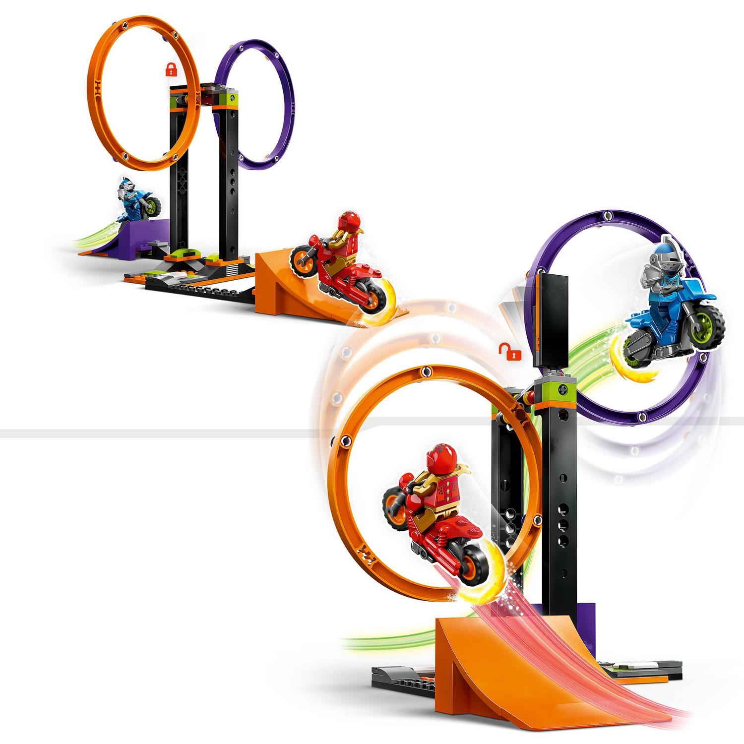 Motos de Juguete y Desafío Acrobático: Anillos Giratorios 1 o 2 Jugadores LEGO City Stuntz - 60360 4